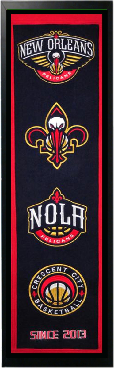 Picture of Encore Select 290-12 New Orleans Pelicans Logo History Felt Banner - 14 x 37 in.