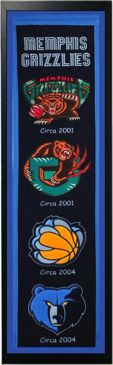 Picture of Encore Select 290-13 Memphis Grizzlies Logo History Felt Banner - 14 x 37 in.
