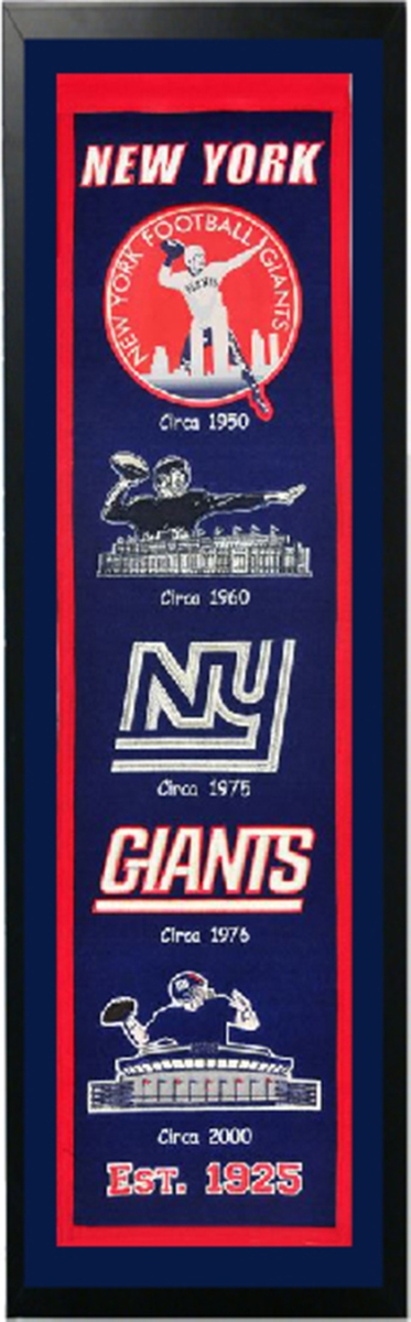 Picture of Encore Select 110-32 New York Giants Logo History Felt Banner - 14 x 37 in.