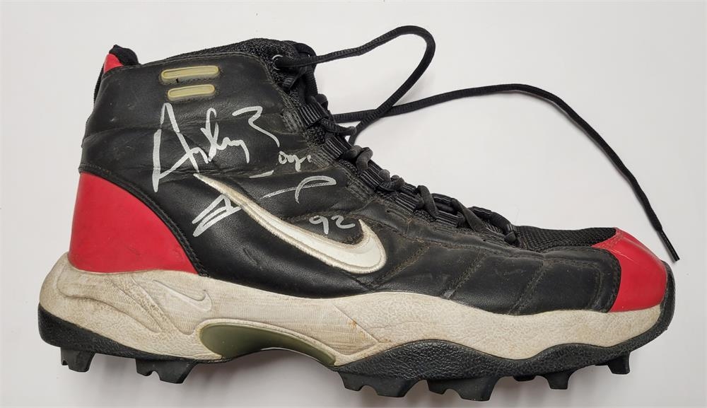 154-54 Anthony 'Booger' McFarland Hand Signed game worn cleat