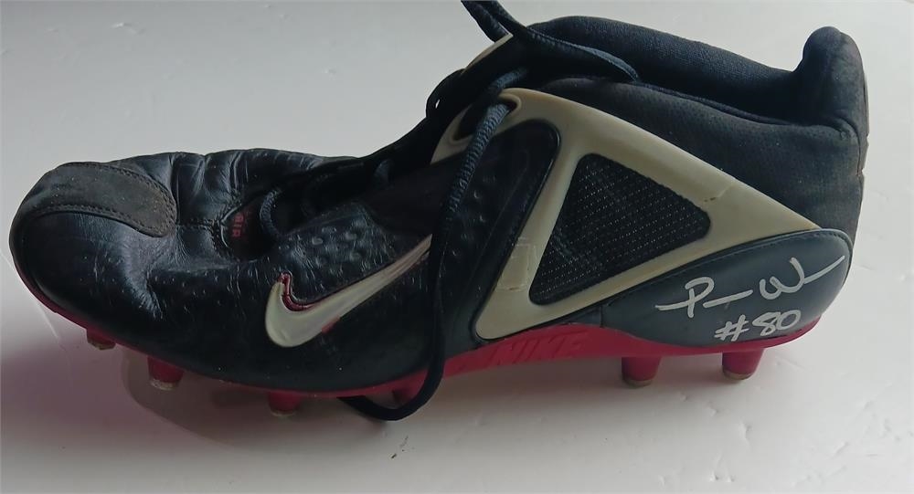 154-18 Cincinnati Football Peter Warrick Game Worn Hand Signed Cleat