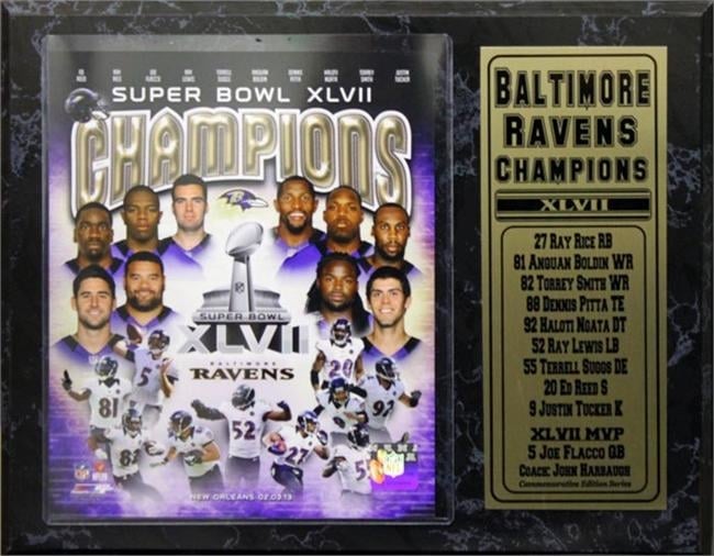 521-05 12x15 Stat Plaque - Baltimore Ravens Champions