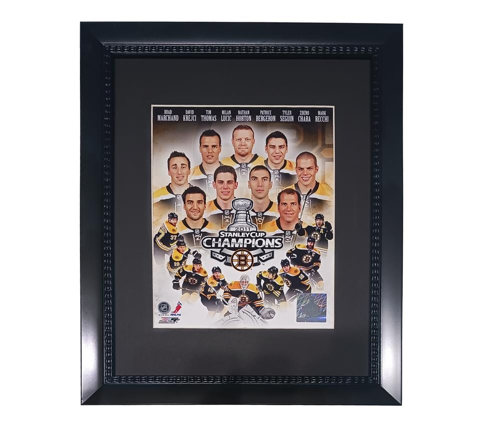 161-96 Boston hockey 11x14 Frame 2011 Champs