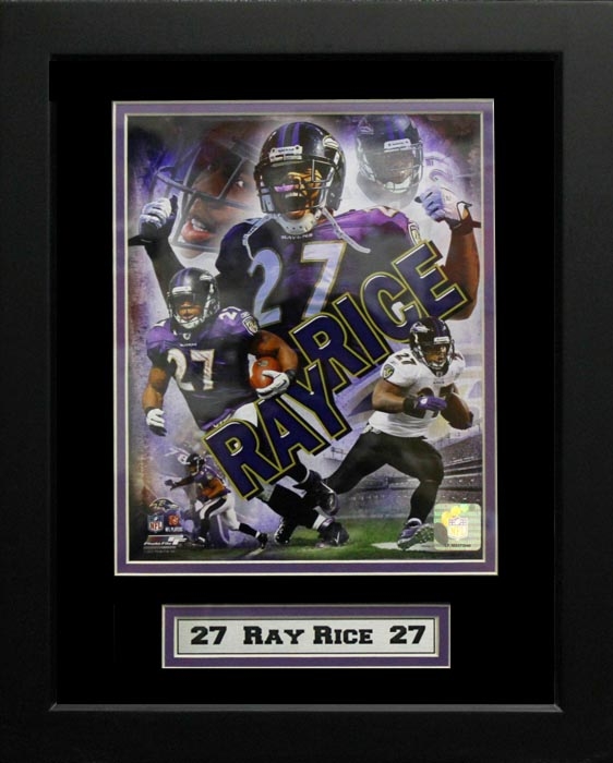 141-86 11x14 Deluxe Frame - Ray Rice Baltimore Football