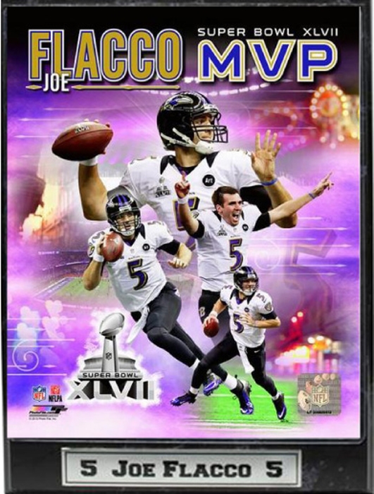 511-78 9x12 Plaque - Joe Flacco Super Bowl MVP