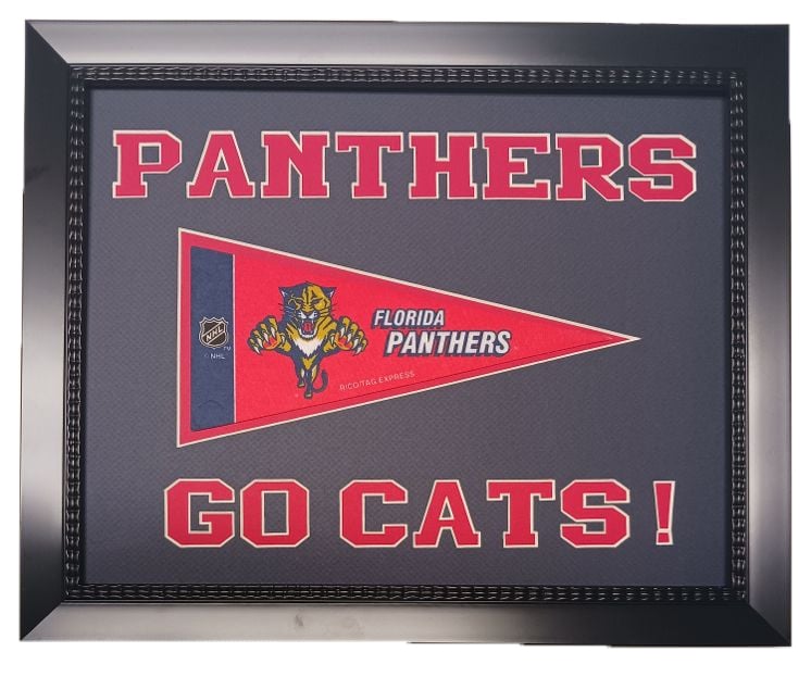 153-03 Florida Hockey 11x14 Custom Pennant Frame ' Go Cats! '