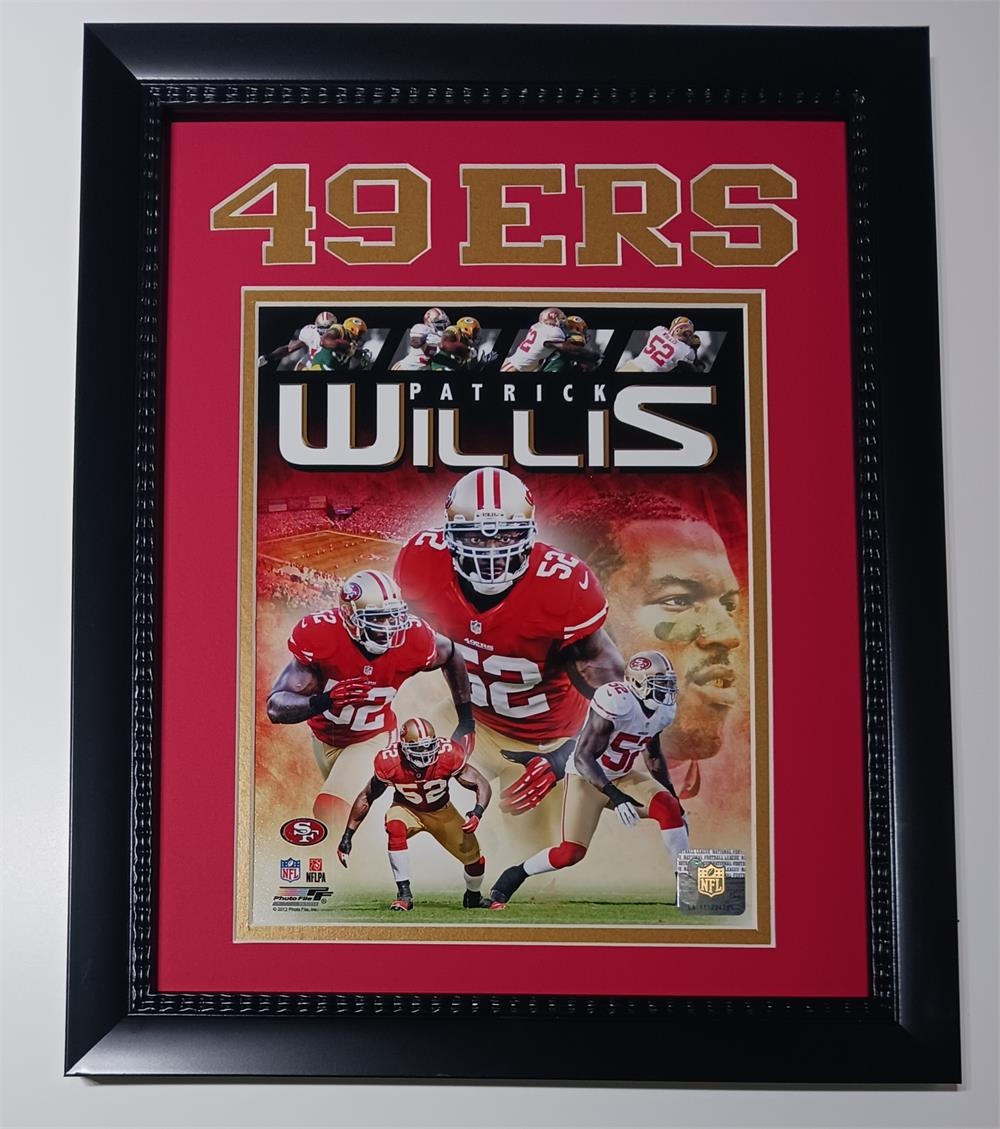 161-23 San Francisco Football 11x14 Patrick Willis Highlights Frame