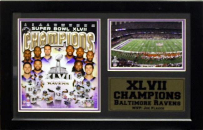 136-05 12x18 Photo Stat Frame - Baltimore Ravens Champions