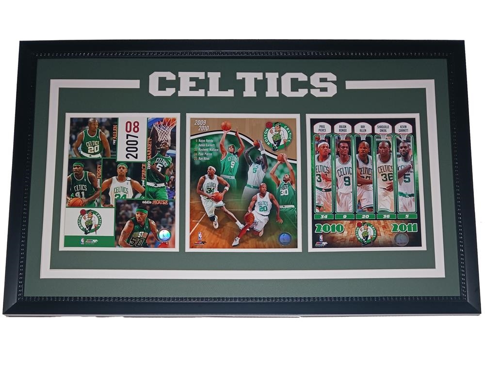 753466162934 Boston - Basketball 2007 - 2011 Champs 18x30 Frame