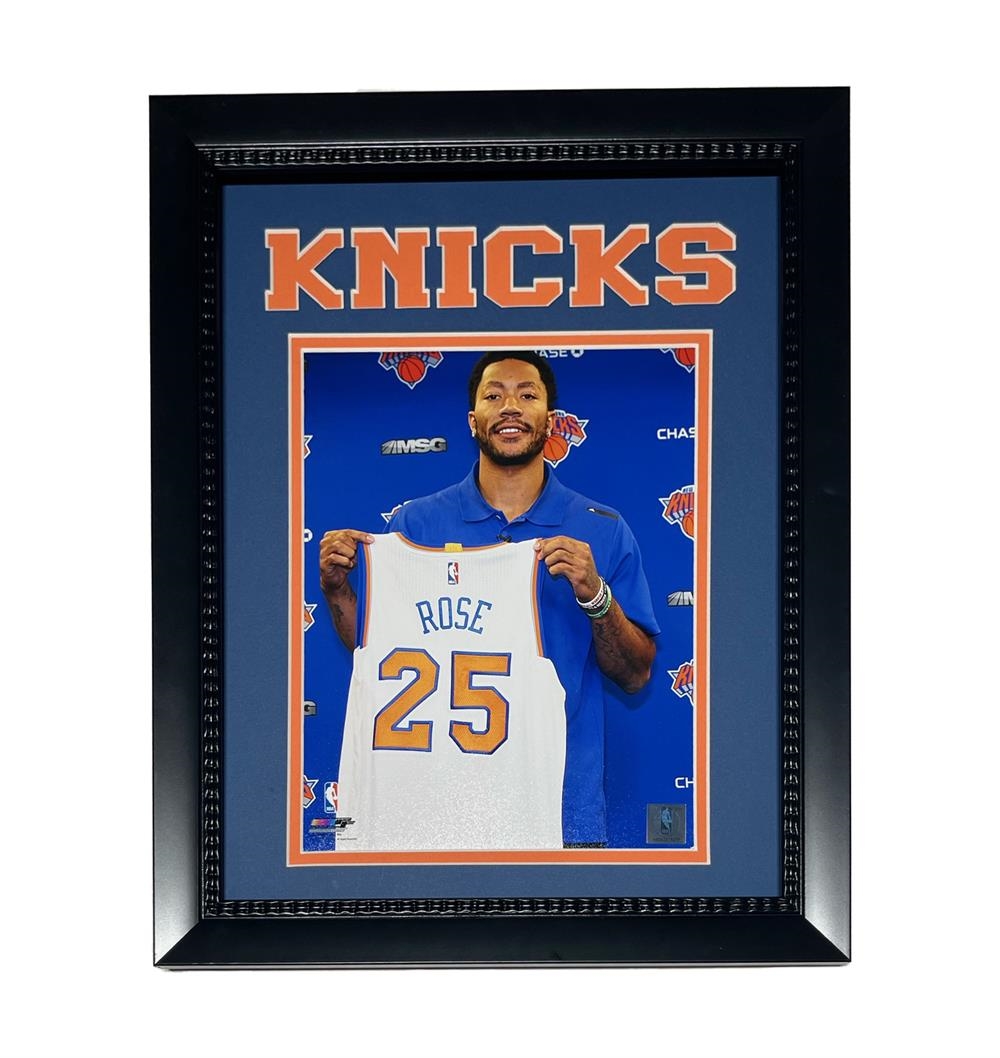 753466163696   York Knicks Basketball D. Rose 11x14 Frame