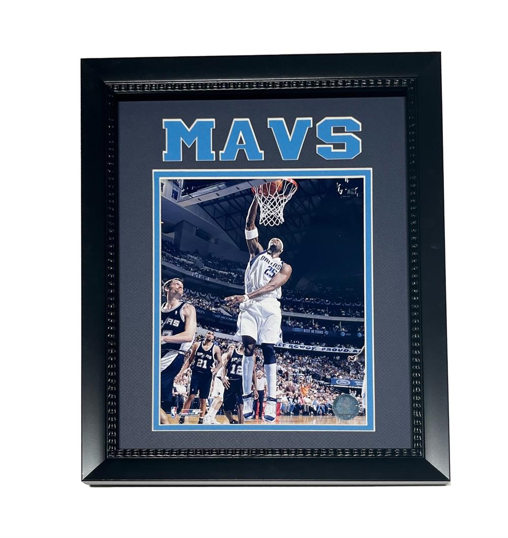 753466163801 Dallas Mavericks Basketball E. Dampier 11x14 Frame