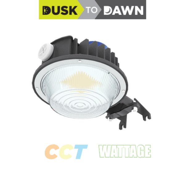 Picture of Portor PT-BL-LW-3CP LED Dusk-to-Dawn Barn Light with CCT&#44; 36-48-60W Wattage Selector & Photocell Sensor