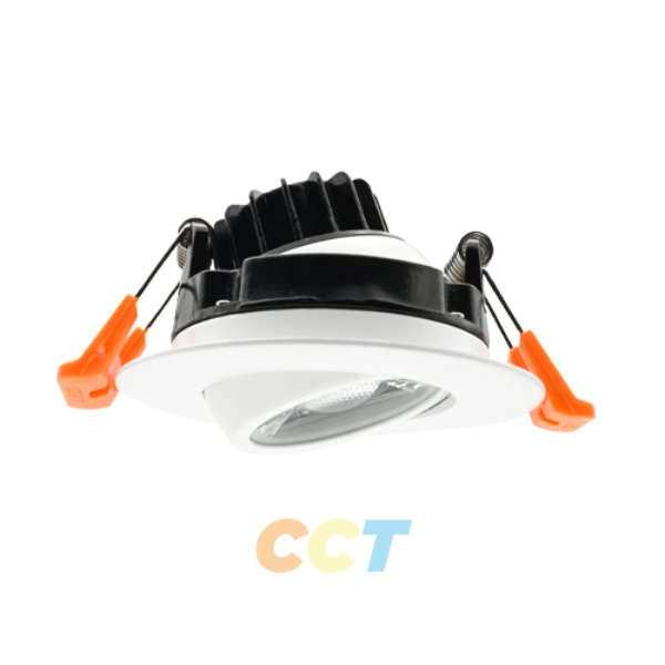 PT-DLG2-R-3I-8W-5CCT 3 in. LED Round Can-Less Gimbal Downlight with CCT Selector