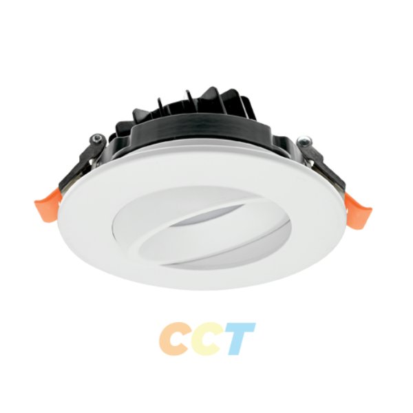 PT-DLG2-R-4I-12W-5CCT 4 in. LED Round Can-Less Gimbal Downlight with CCT Selector