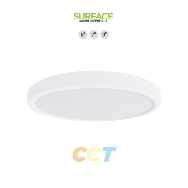 Picture of Portor PT-DLSM2-R-11I-24W-5CCT 11 in. LED Round Surface Mount Downlight with CCT Selector