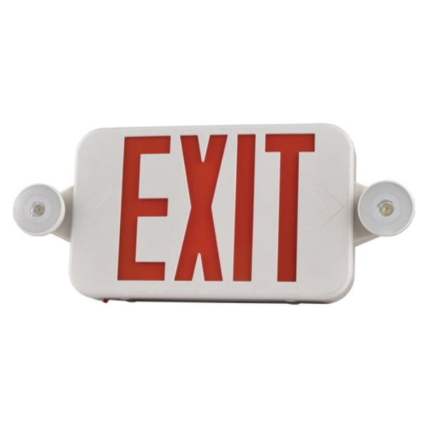 PT-EXL-C-R Round Bi-Color LED Exit Sign & Emergency Light Combo