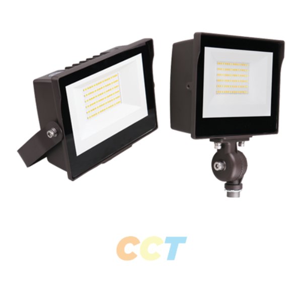 Picture of Portor PT-FLS1-15W-3CCT-KM 15W LED Luminaire Flood Light with CCT Selector&#44; Photocell Sensor & Knuckle Mount
