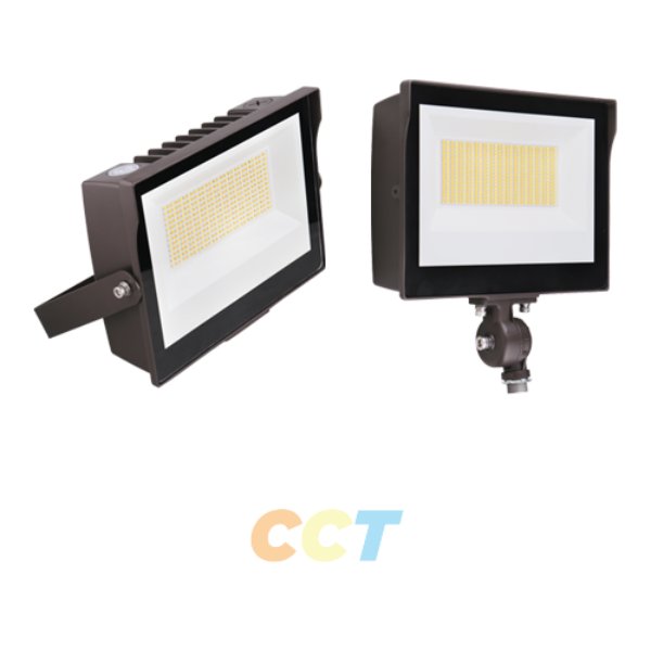 Picture of Portor PT-FLS1-60W-3CCT-KM 60W LED Luminaire Flood Light with CCT Selector&#44; Photocell Sensor & Knuckle Mount