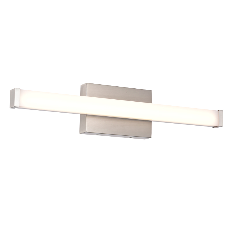 22 x 4.7 x 2.7 in. 17W & Tunable Color Temperature 1580 Lumen CEC Complaint Integrated LED Vanity Light Fixture, Satin Nickel