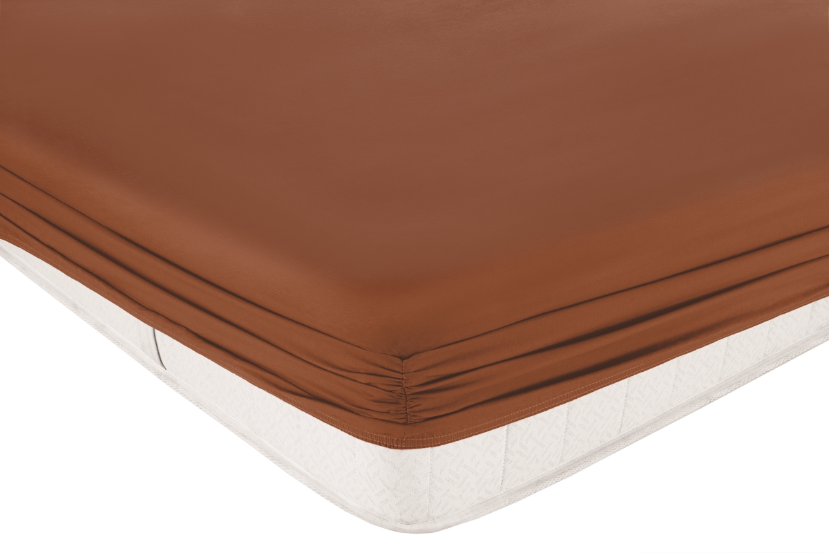 01617663 King Size Penny Fitted Sheet - Brick Red