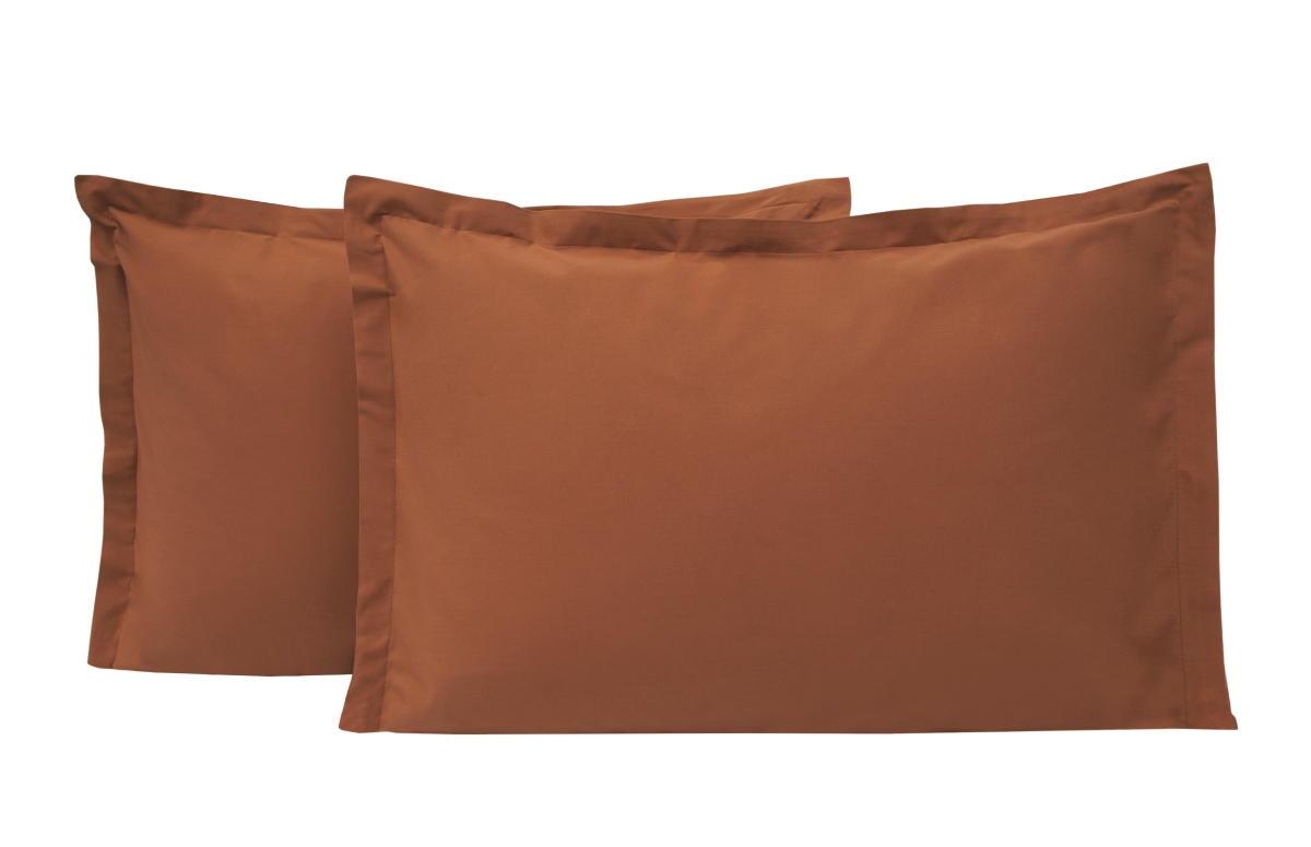 01617622 2 Piece 20 x 40 in. King Size Penny Pillow Case - Brick Red