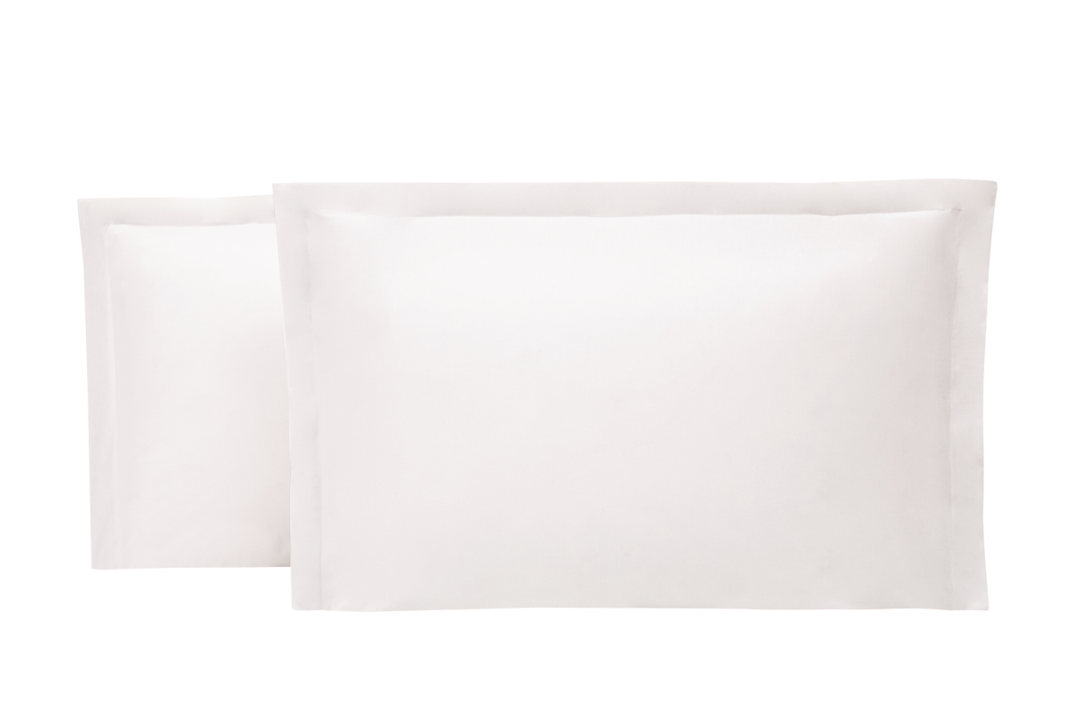 Queen Size Penny Pillow Case Set - Optic White - 2 Piece - Breathable Cotton