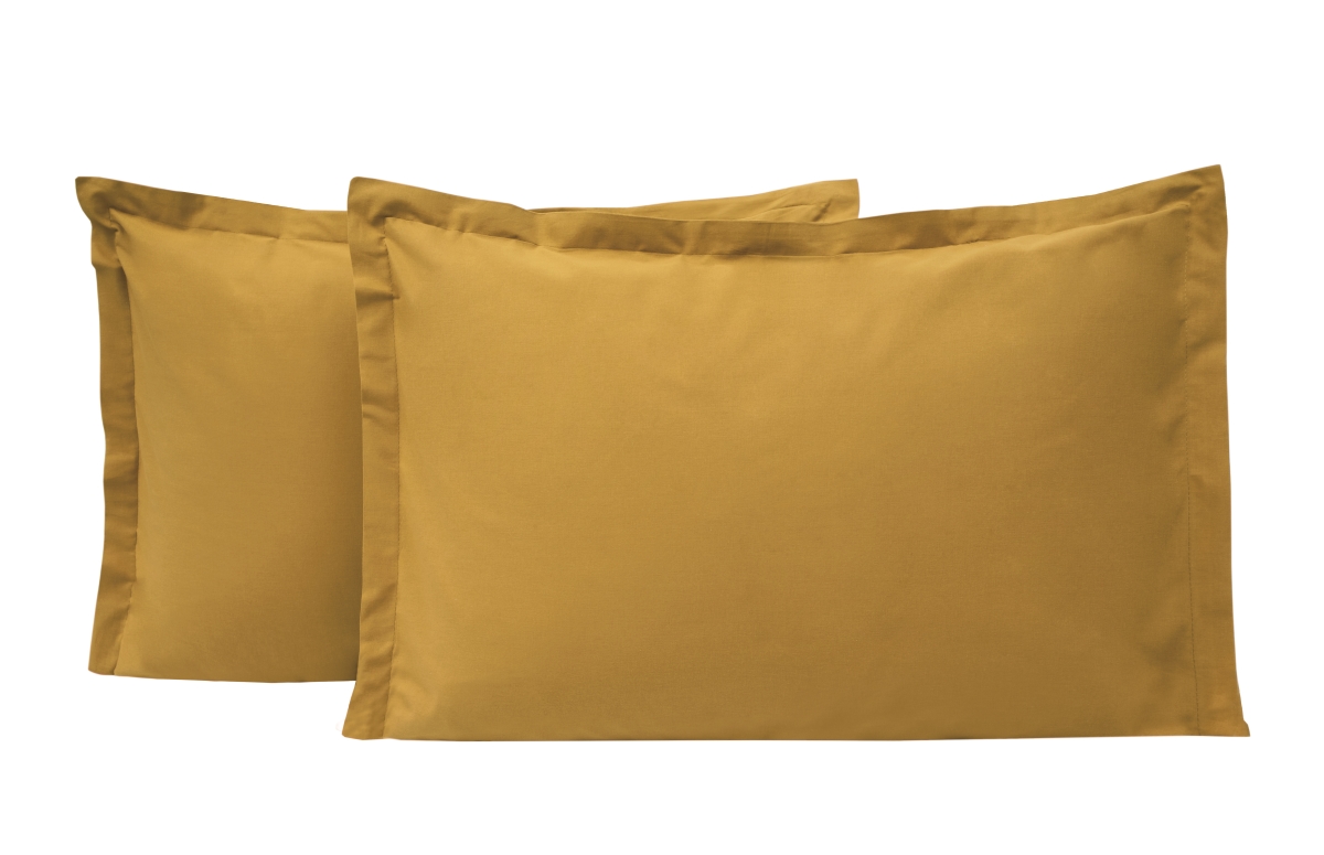 Penny Pillow Case Set - Saffron - Queen Size - 2 Piece - 100% Cotton