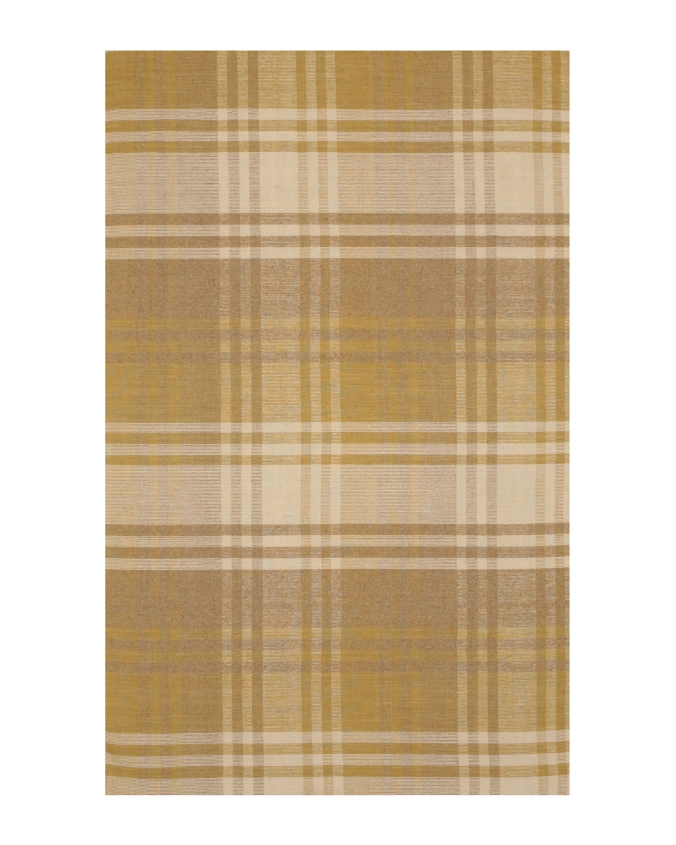 Handmade Wool Yellow Transitional Geometric  Rug