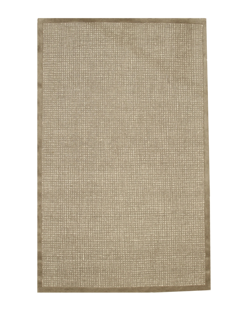 ARC11BN5X8 5 x 8 ft. Hand-Tufted Wool Light Brown Transitional Geometric Timothy Rug