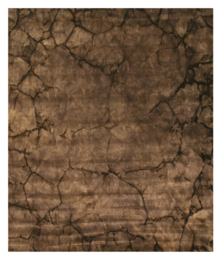 3 x 5 ft. Handmade Wool Black Contemporary Abstract Dip Dyed Rug