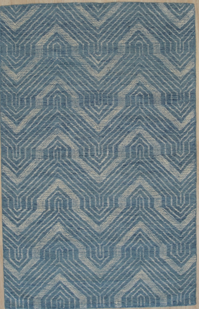 8 x 10 ft. Spring 2020 Contemporary Wool Area Rug - Blue