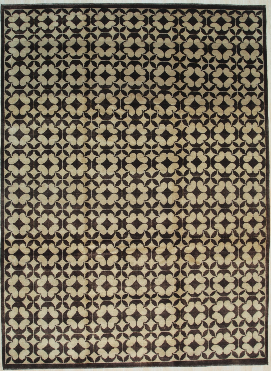 9 x 12 ft. Ningxia Transitional Persian Knot Area Rug - Black