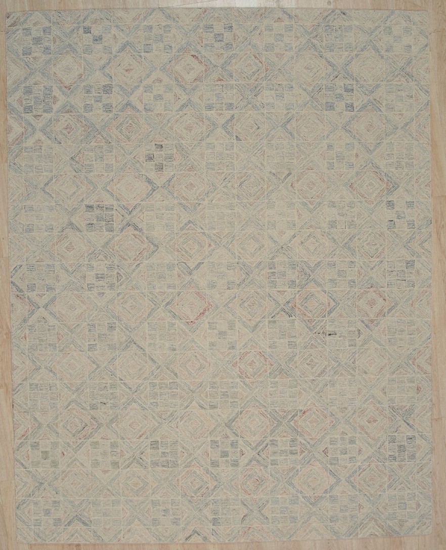 8 x 10 ft. Modern Transitional Hand Tufted Area Rug, Multi Color