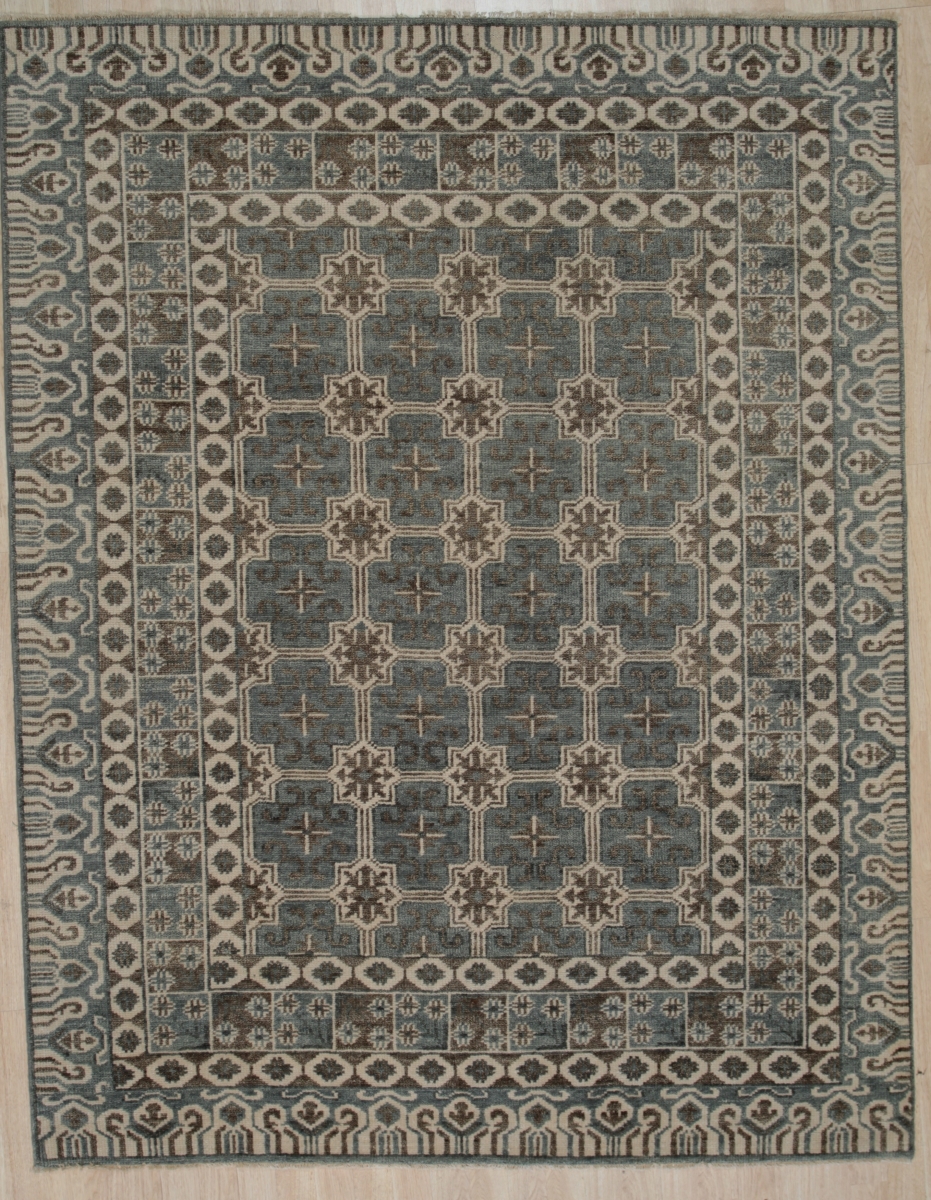 7 ft. 6 in. x 9 ft. 6 in. Traditional Knot Rug, Grey