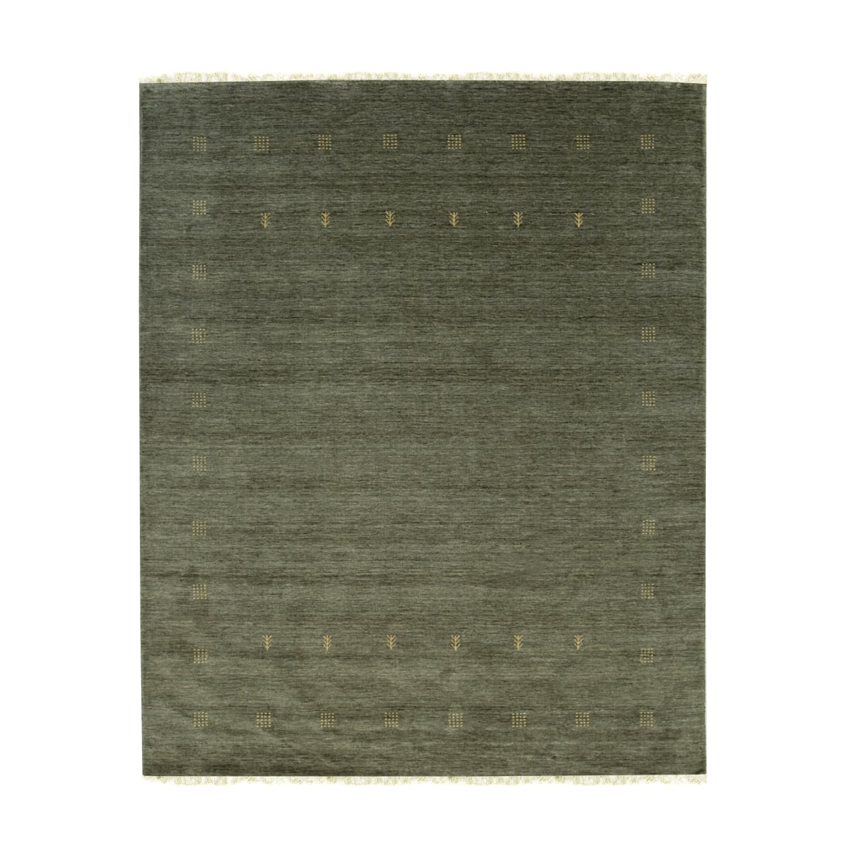 6 x 9 ft. Lori Contemporary Baft Rectangle Hand Knotted Area Rug - Green