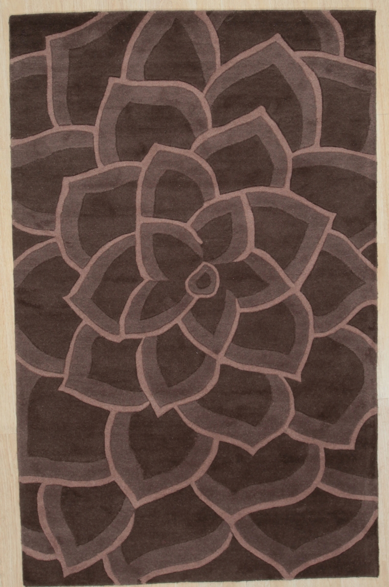 5 x 8 ft. Wiled Transitional Hand Tufted Area Rug - Brown