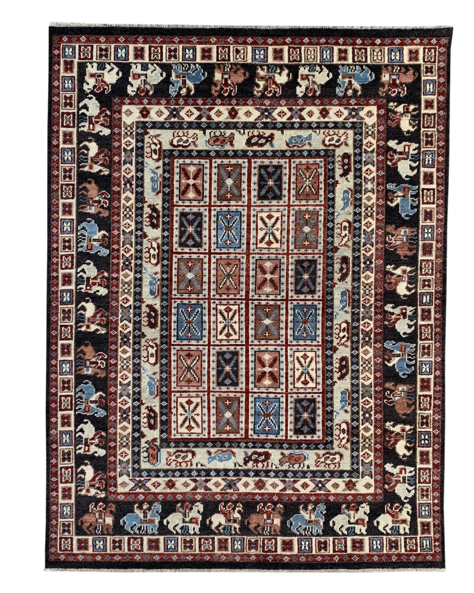 Serapi Traditional Area Rug - Cocoa Brown - 8 x 10 ft - Handmade Wool