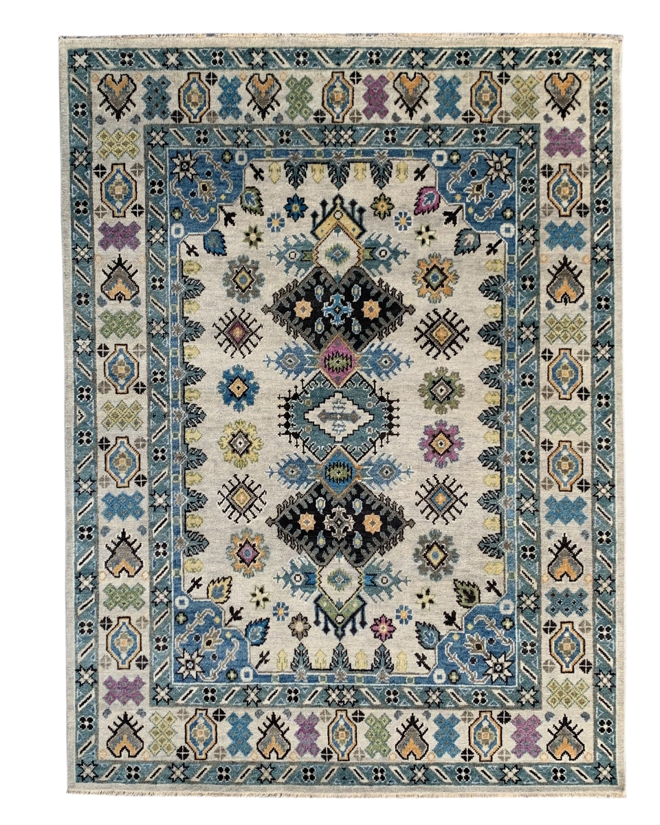 Traditional Malayer Area Rug - Beige - 8 x 10 ft - Handcrafted Wool