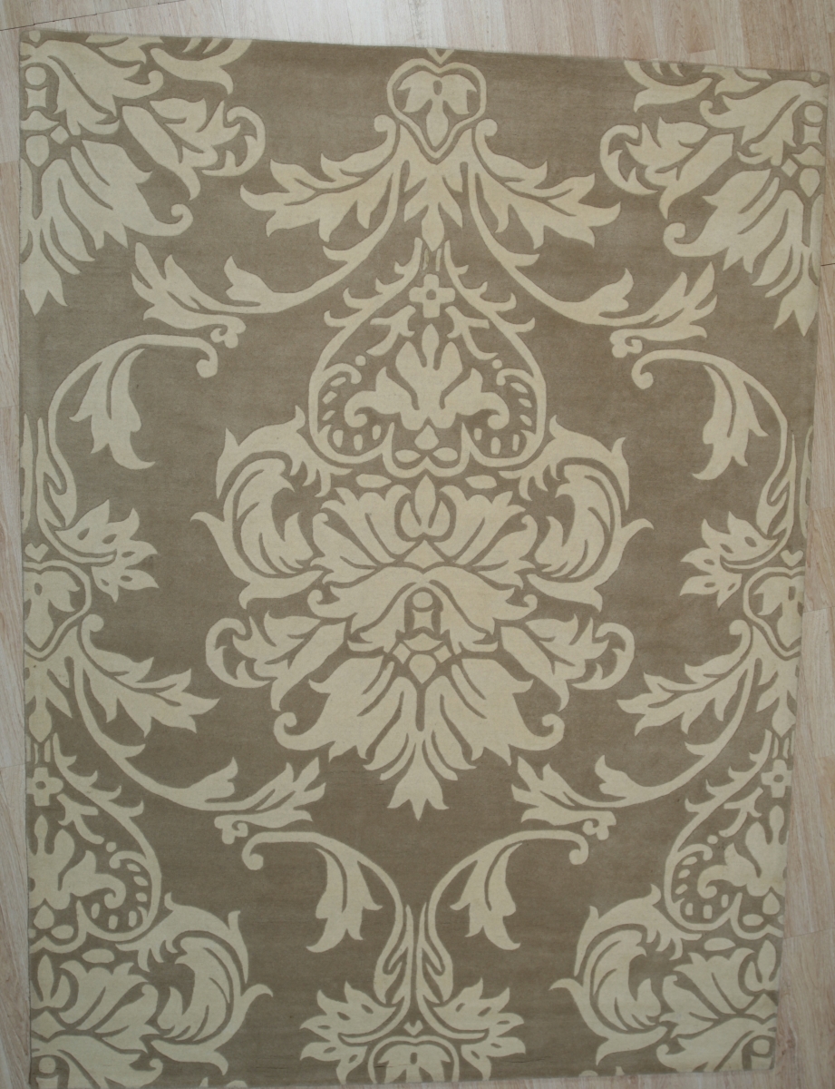 9 x 12 ft. Modern Transitional Hand Tufted Area Rug - Light Brown