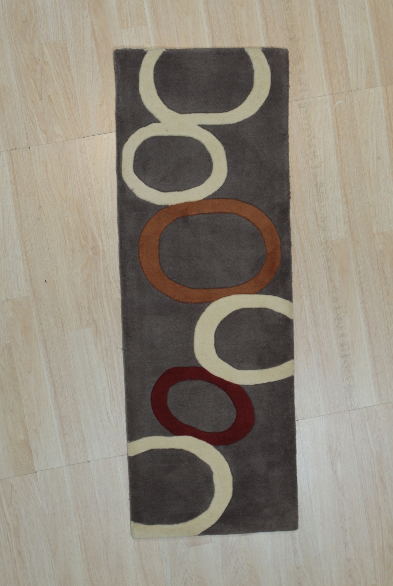 2 x 6 ft. Modern Transitional Hand Tufted Area Rug - Grey