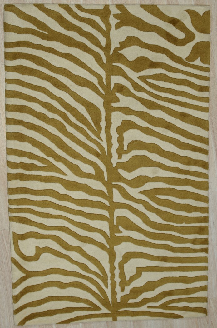 5 x 8 ft. Modern Transitional Hand Tufted Area Rug - Gold