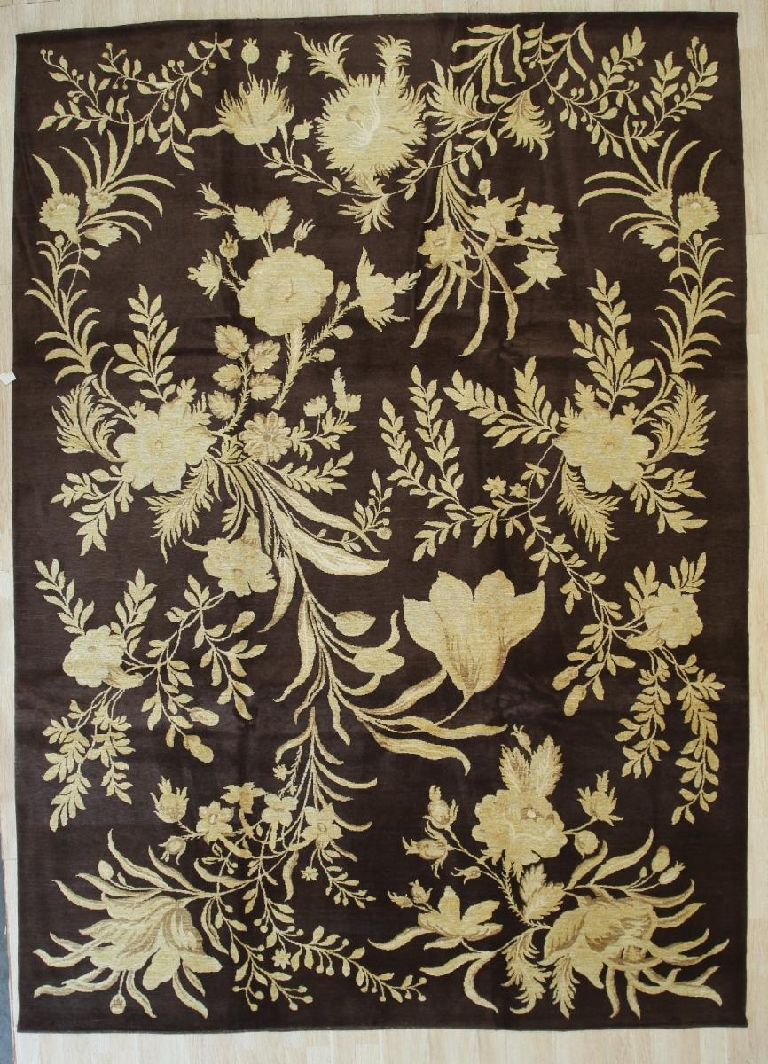 10 x 14 ft. Turkish Knot Transitional Area Rug - Black