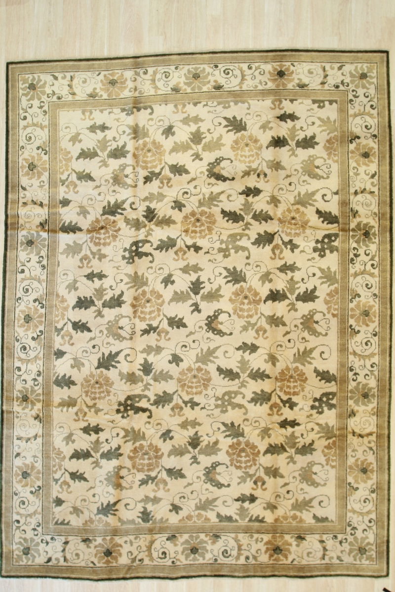 9 x 12 ft. Ningxia Transitional Wool Area Rug - Beige