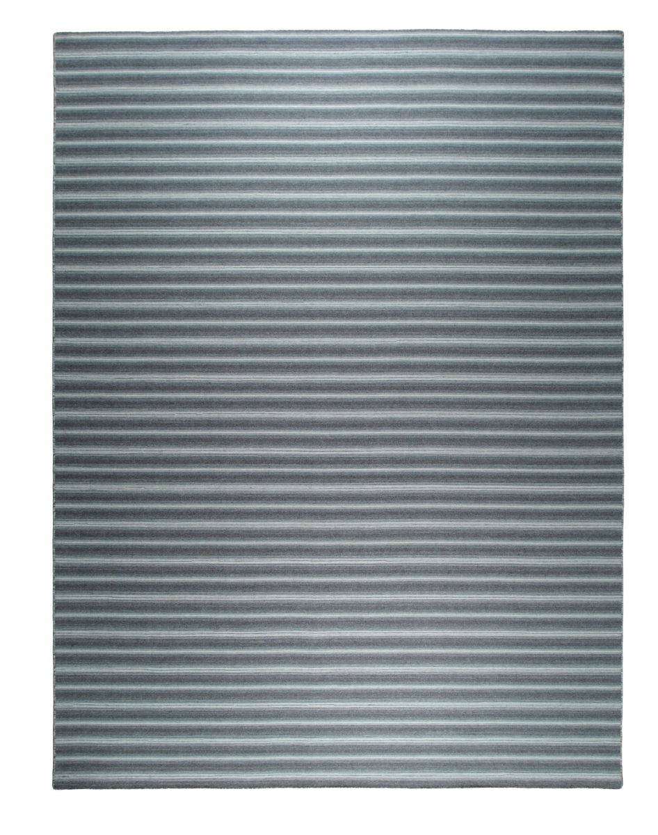 T205GY5X8 5 x 8 ft. Gray Transitional Geometric Reversible Flatweave Striped Rectangle Area Rug