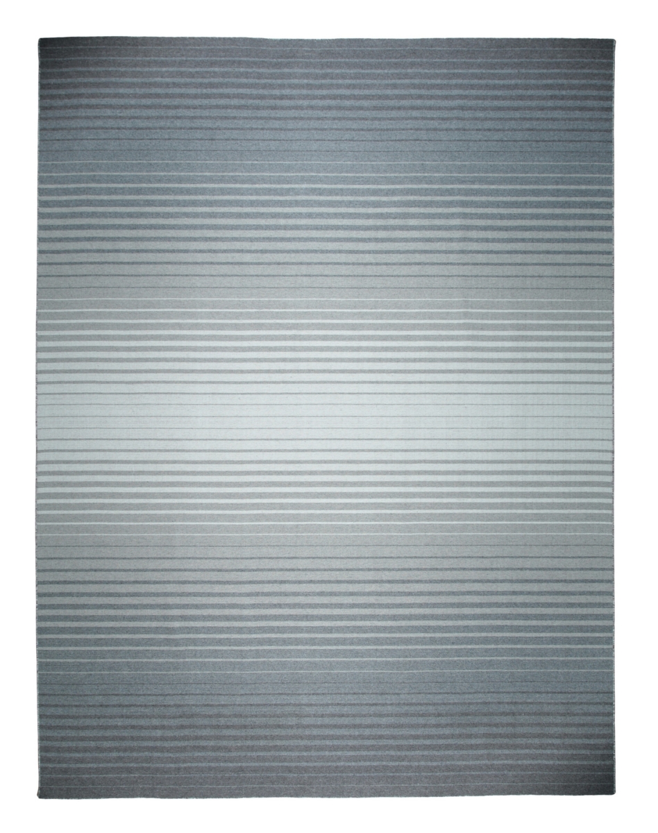 T206GY5X8 5 x 8 ft. Luxurious Gray Transitional Geometric Reversible Flatweave Ombre Rectangle Area Rug