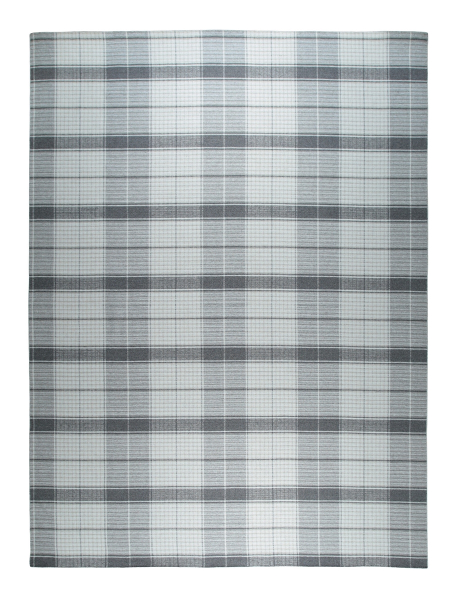 T208GY5X8 5 x 8 ft. Stylish Gray Transitional Geometric Reversible Flatweave Plaid Rectangle Area Rug