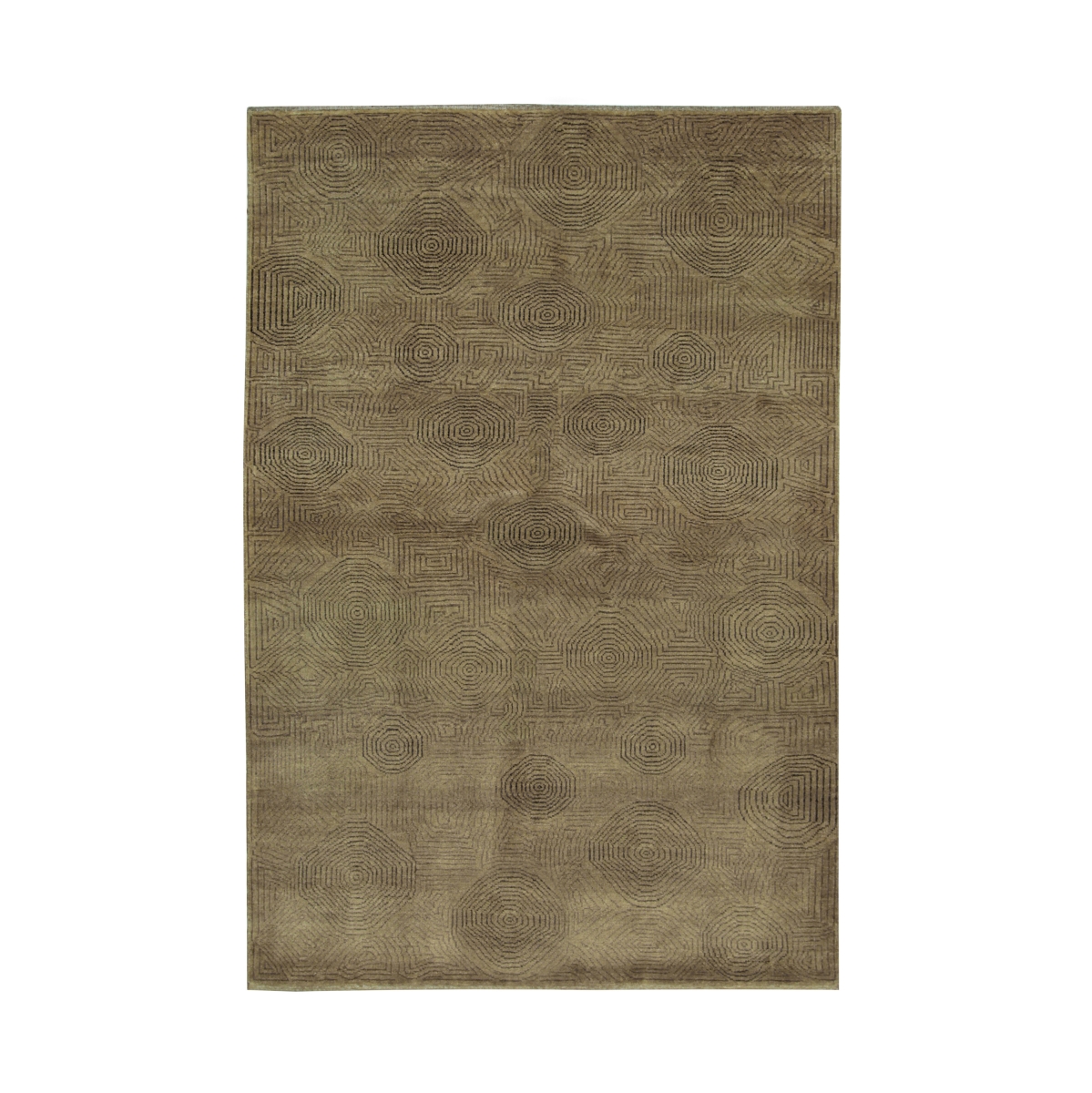FAF200BBN8X10 Brown Handmade Wool Ningxia Rectangle Area Rug - 8 x 10 ft.