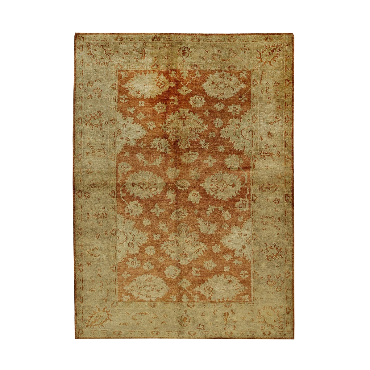 FAF213ARD10X14 10 x 14 ft. Handmade Wool Red Transitional All-Over Ningxia Rectangle Area Rug