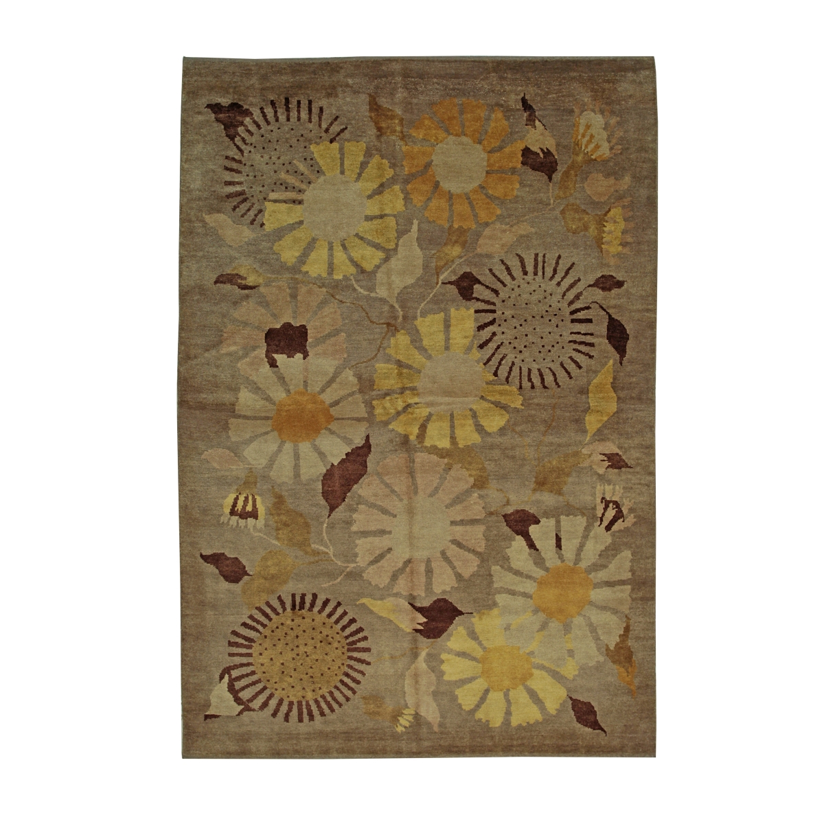 FAF225BN8X10 8 x 10 ft. Brown Elegant & Cozy Handmade Wool Ningxia Rectangle Area Rug