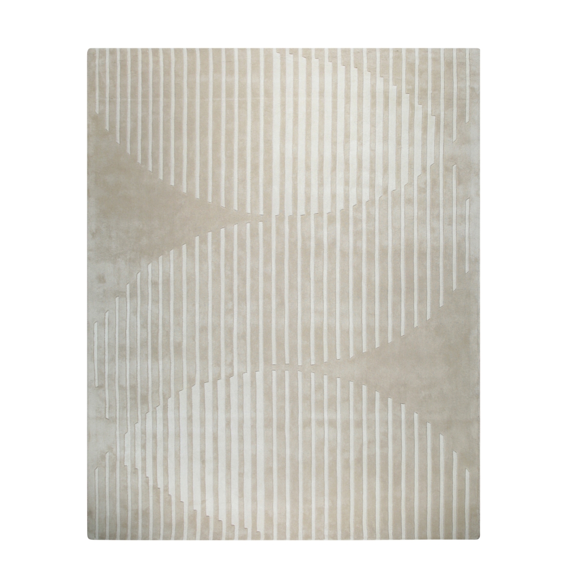 RES07BG6X9 6 x 9 ft. Beige Hand-Tufted Wool Modern Rectangle Area Rug